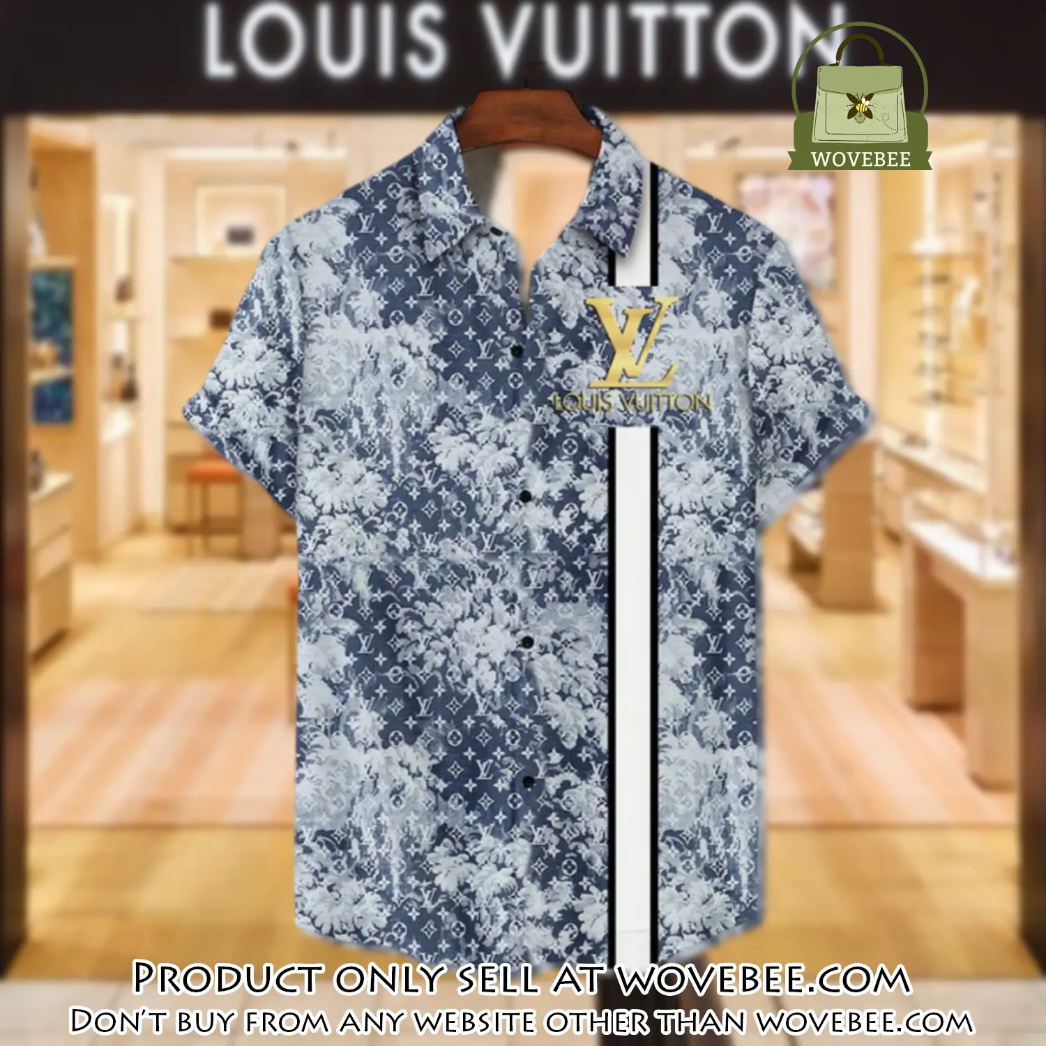 Lv louis vuitton luxury hawaiian shirt & short set lhs1187 wvb5249916